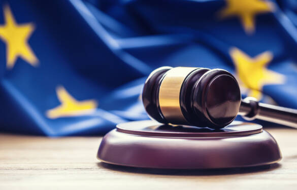 EU国旗と小鎚