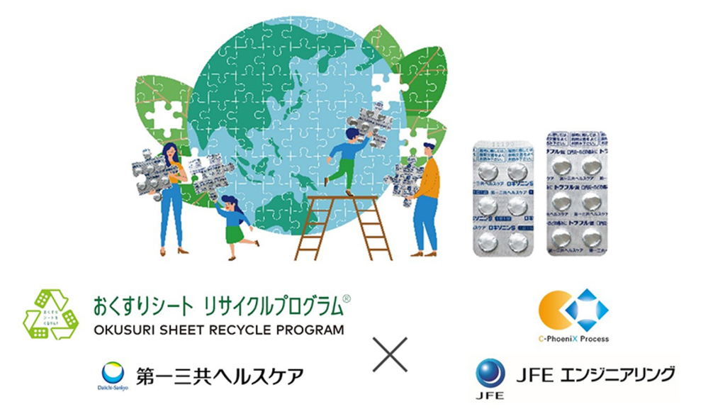 第一三共ヘルスケアとJFEエンジニアリング、使用済み薬包装材から化学品原料の合成ガスの生成に成功。ケミカルリサイクル確立を目指す